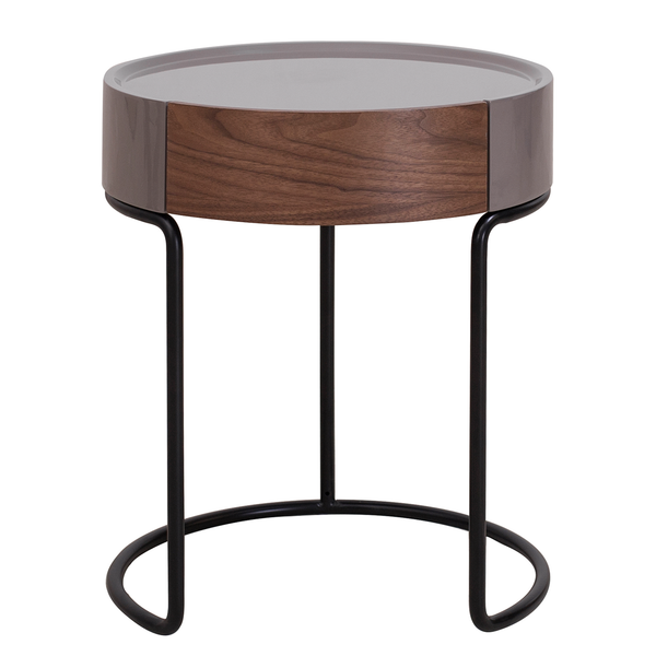 Beistelltisch Don - Holzwerkstoff / Metall - Braun / Schwarz