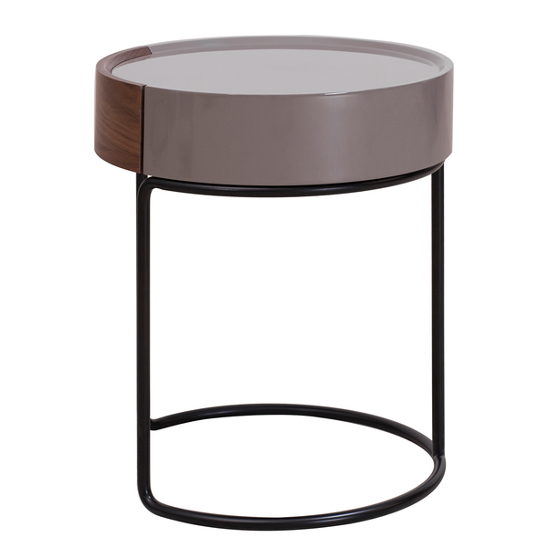 Beistelltisch Don - Holzwerkstoff / Metall - Braun / Schwarz