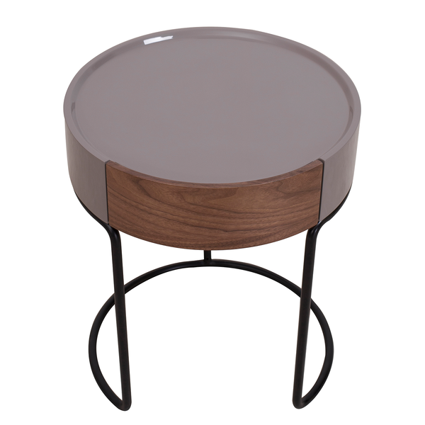 Beistelltisch Don - Holzwerkstoff / Metall - Braun / Schwarz