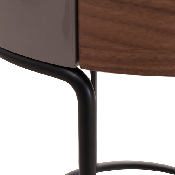 Beistelltisch Don - Holzwerkstoff / Metall - Braun / Schwarz