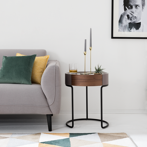 Beistelltisch Don - Holzwerkstoff / Metall - Braun / Schwarz