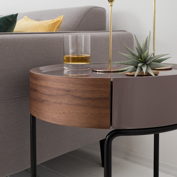 Beistelltisch Don - Holzwerkstoff / Metall - Braun / Schwarz