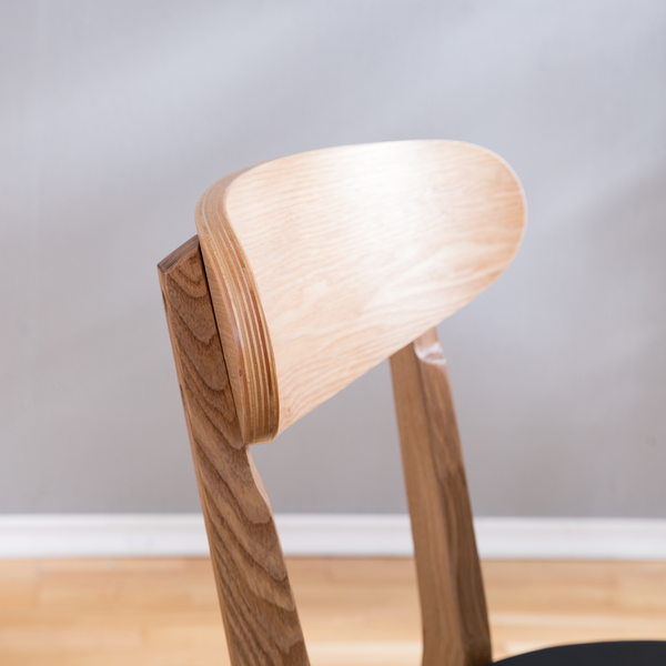 Esszimmerstuhl Bogmoor (2er-Set) - Kunstleder / Esche massiv - Beige / Schwarz