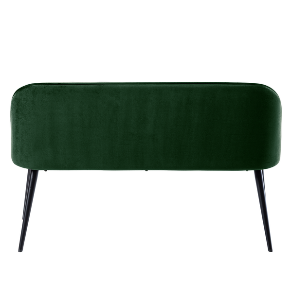 Küchensofa Jacklin - Samt / Metall  - Schwarz - Grün