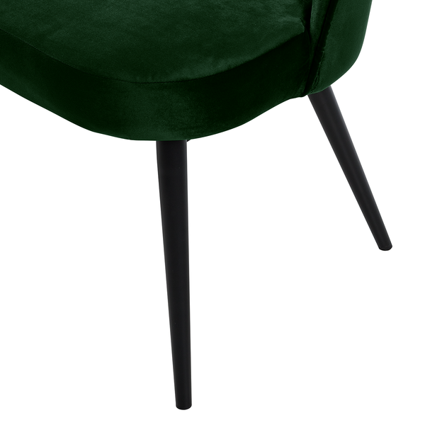 Küchensofa Jacklin - Samt / Metall  - Schwarz - Grün
