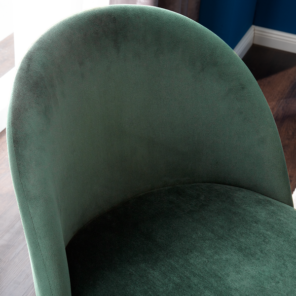 Polsterstuhl Jacklin (2er-Set) - Samt / Metall - Schwarz - Grün