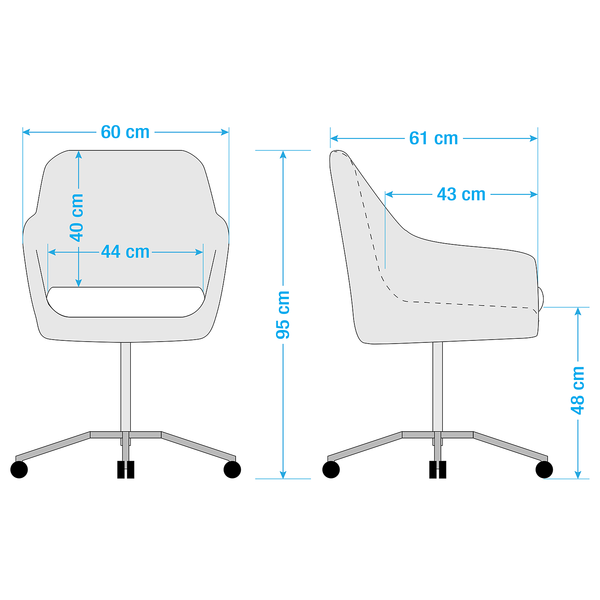 Bürodrehstuhl Leezy - Samt - Grün / Schwarz