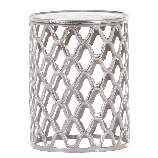 Beistelltisch Karlin - Aluminium - Silber