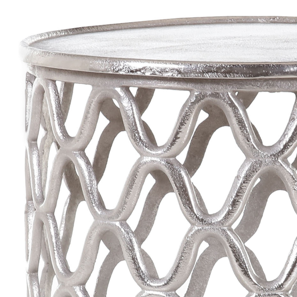 Beistelltisch Karlin - Aluminium - Silber