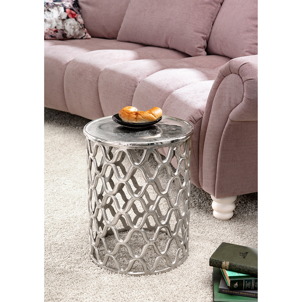 Beistelltisch Karlin - Aluminium - Silber