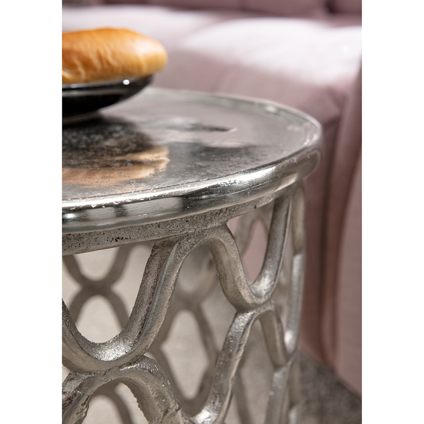 Beistelltisch Karlin - Aluminium - Silber