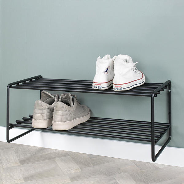Schuhregal Opp - Metall - Schwarz