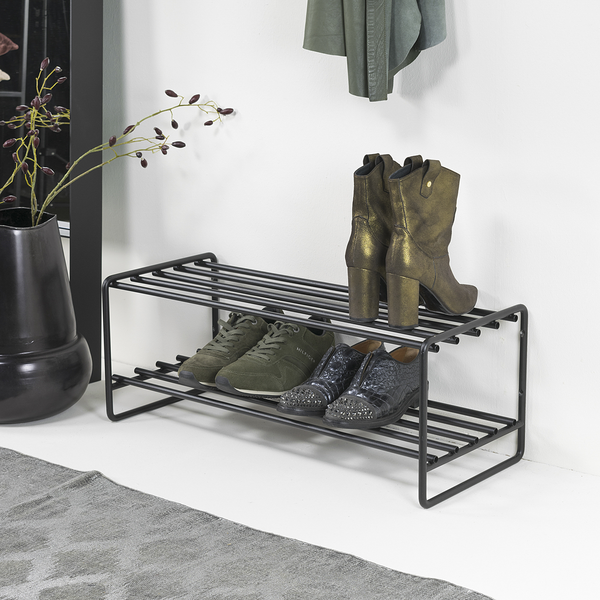 Schuhregal Opp - Metall - Schwarz