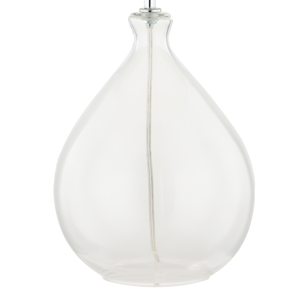 Tischleuchte Loster - Mischgewebe / Sicherheitsglas - 1-flammig - Weiß