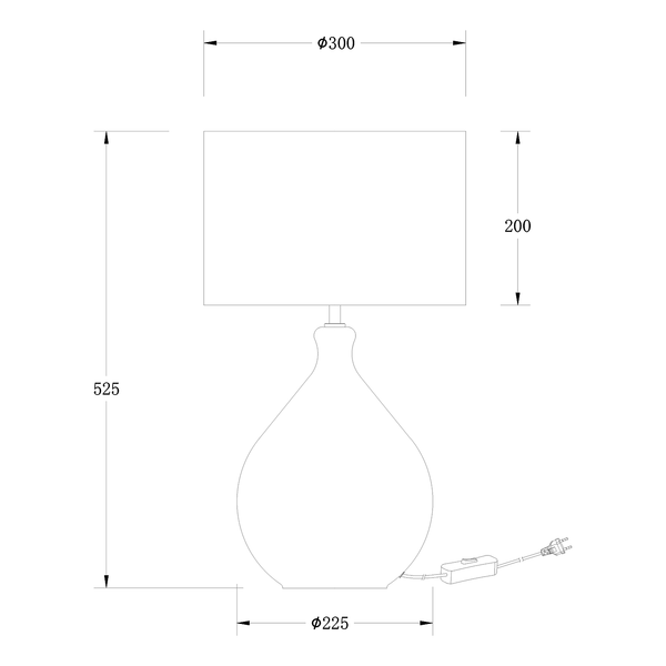 Tischleuchte Loster - Mischgewebe / Sicherheitsglas - 1-flammig - Beige