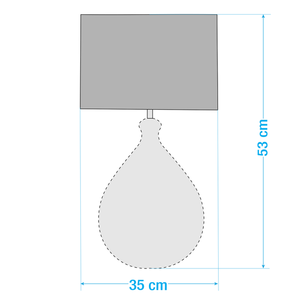 Tischleuchte Loster - Mischgewebe / Sicherheitsglas - 1-flammig - Beige