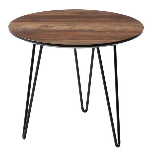 Beistelltisch Kess ll - Eiche Vintage Dekor Dunkelbraun / Schwarz