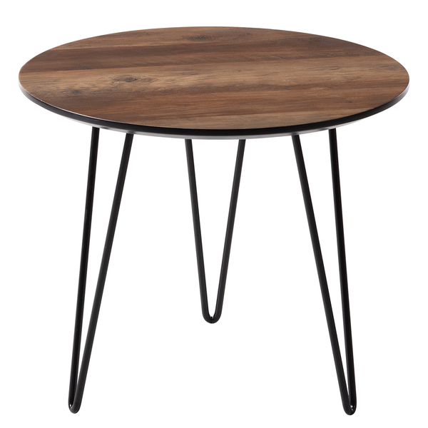 Beistelltisch Kess ll - Eiche Vintage Dekor Dunkelbraun / Schwarz