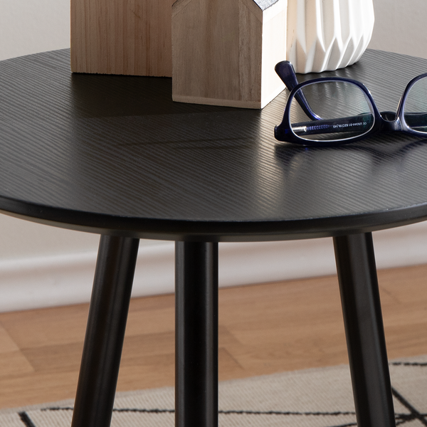 Beistelltisch Kitt S - Eiche Dekor Schwarz / Schwarz