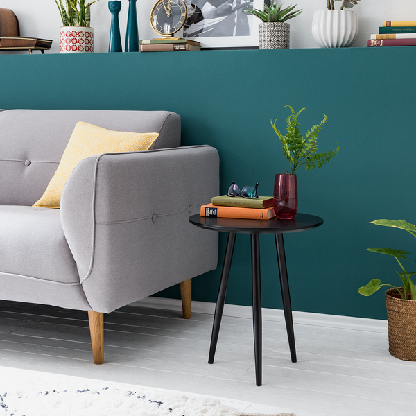 Beistelltisch Kitt S - Eiche Dekor Schwarz / Schwarz