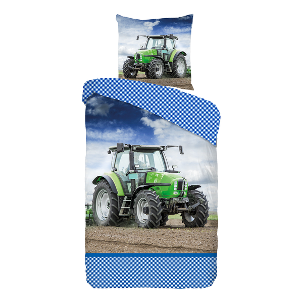 Bettwäsche Strong - Baumwollstoff - Blau / Grün