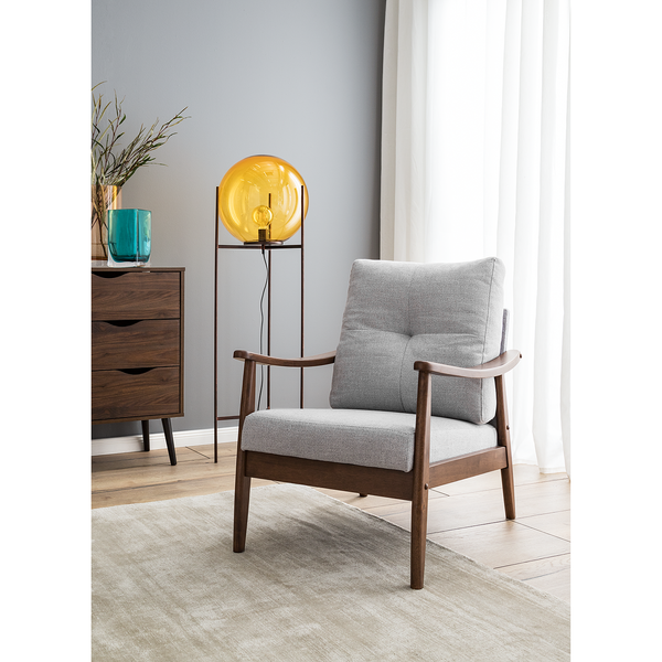 Sessel Benson I - Webstoff - Lichtgrau