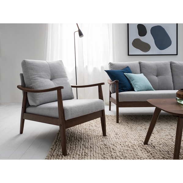 Sessel Benson I - Webstoff - Lichtgrau