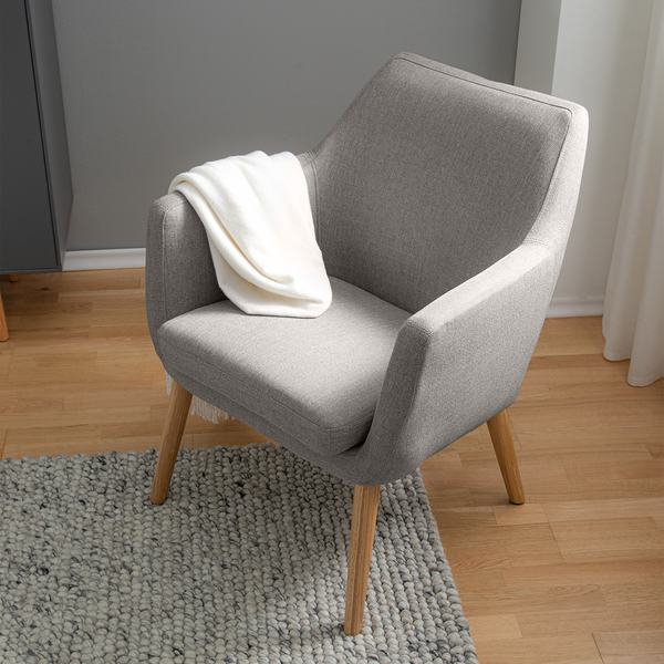 Loungesessel NICHOLAS - Webstoff Cors: Granit