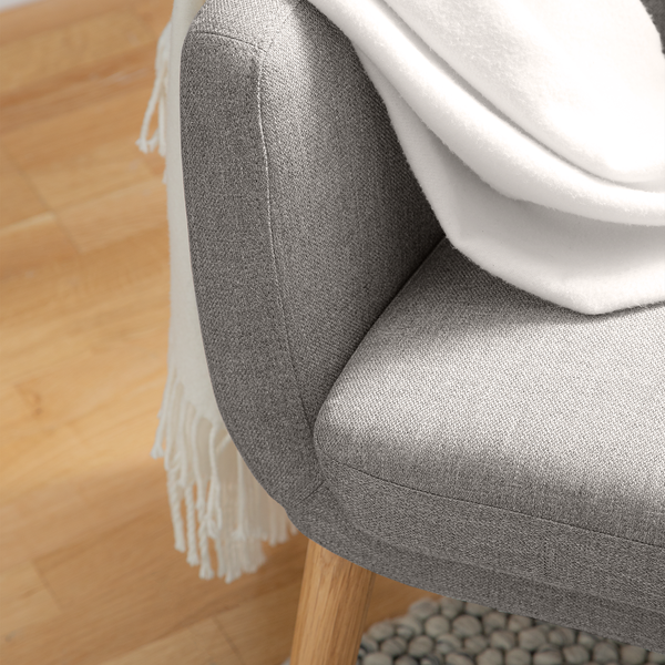 Loungesessel NICHOLAS - Webstoff Cors: Granit