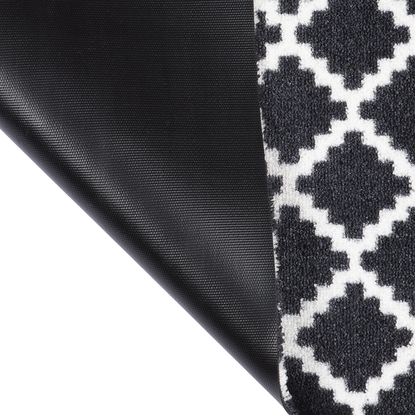 Läufer Elegance - Kunstfaser - Schwarz / Weiß