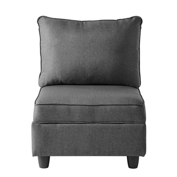 Hocker Lavara - Webstoff - Dunkelgrau