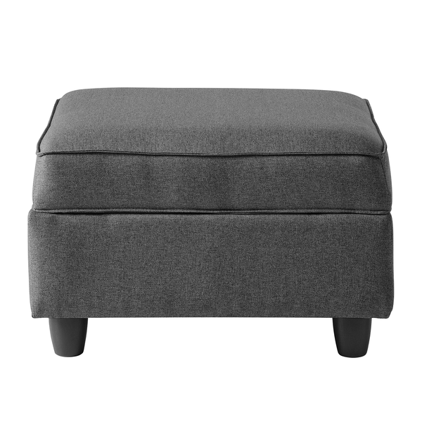 Hocker Lavara - Webstoff - Dunkelgrau