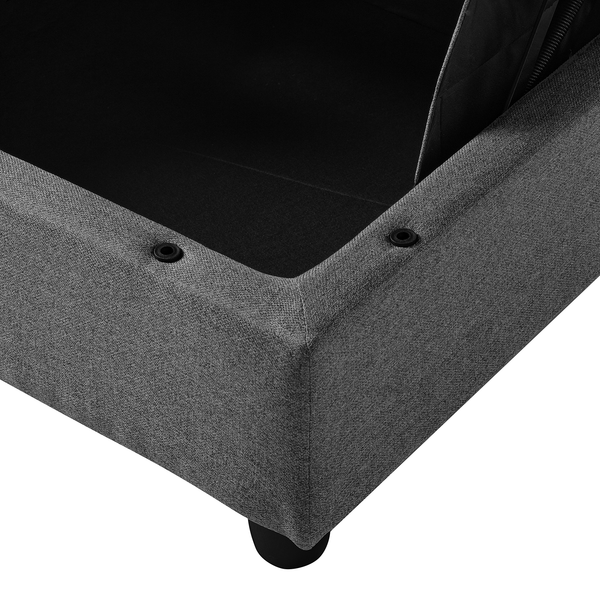 Hocker Lavara - Webstoff - Dunkelgrau