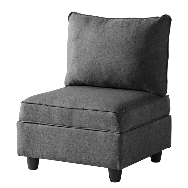 Hocker Lavara - Webstoff - Dunkelgrau