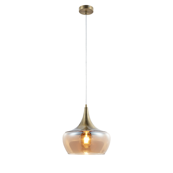 Pendelleuchte Arola - Glas / Eisen - 1-flammig - Champagner