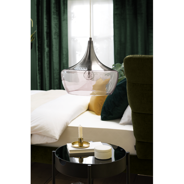 Pendelleuchte Arola - Glas / Eisen - 1-flammig - Granit