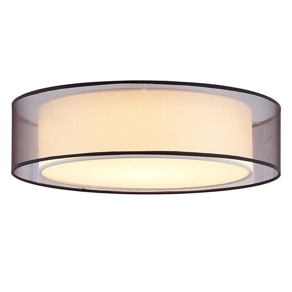 LED-Deckenleuchte Chloe - Mischgewebe / Eisen - 3-flammig