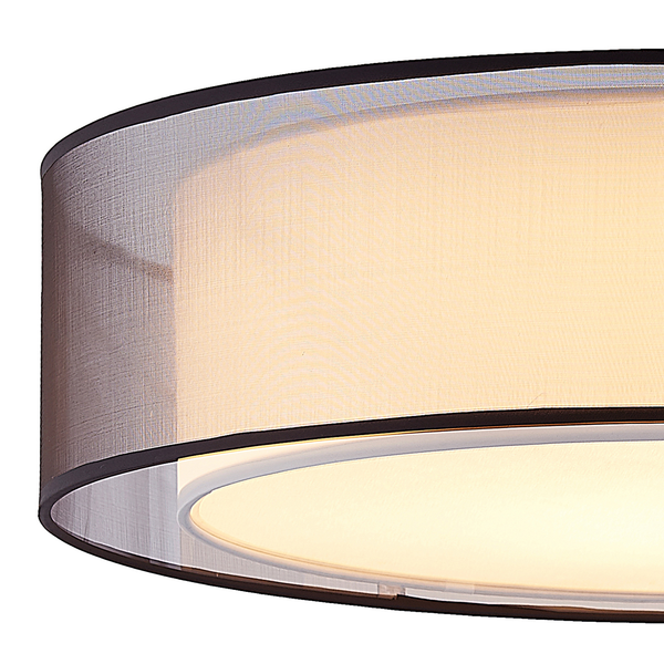 LED-Deckenleuchte Chloe - Mischgewebe / Eisen - 3-flammig