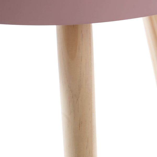 Beistelltisch Cuto - Kiefer teilmassiv - Rosa / Kiefer