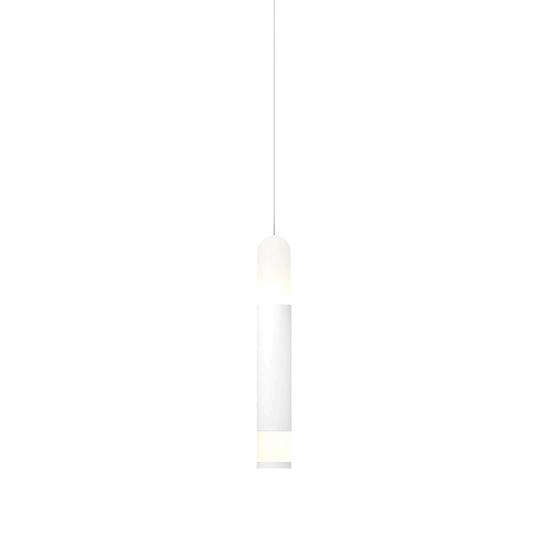 LED-Pendelleuchte Abby - Acrylglas / Aluminium - Weiß