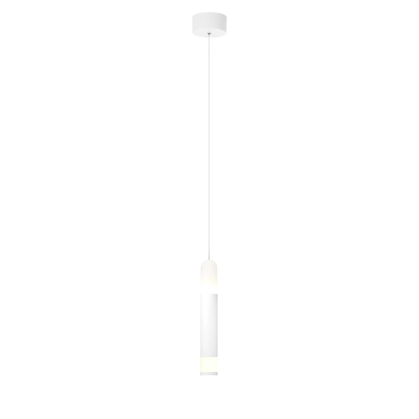LED-Pendelleuchte Abby - Acrylglas / Aluminium - Weiß