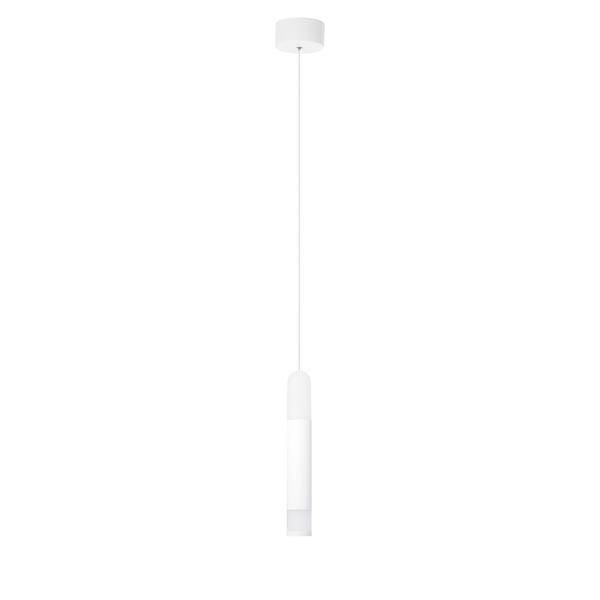 LED-Pendelleuchte Abby - Acrylglas / Aluminium - Weiß