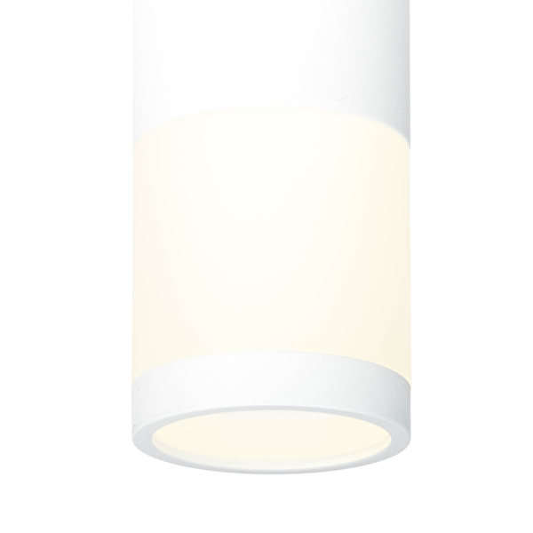 LED-Pendelleuchte Abby - Acrylglas / Aluminium - Weiß