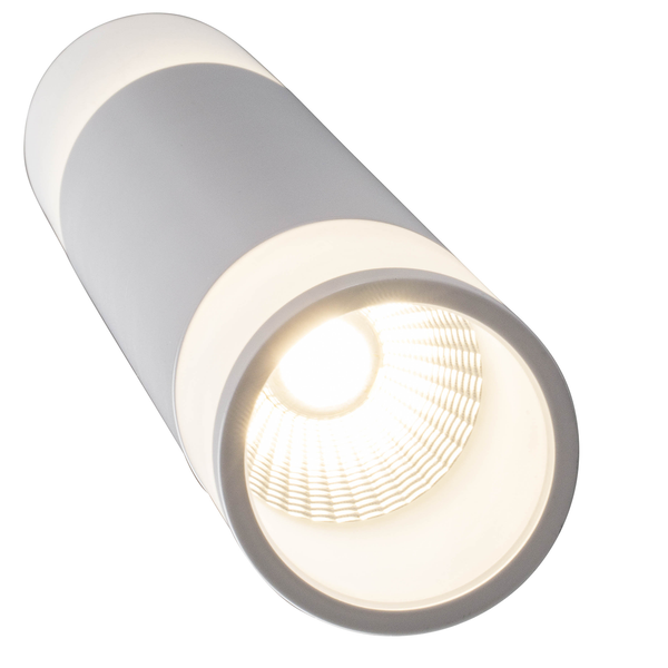 LED-Pendelleuchte Abby - Acrylglas / Aluminium - Weiß