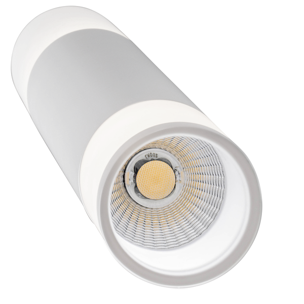 LED-Pendelleuchte Abby - Acrylglas / Aluminium - Weiß
