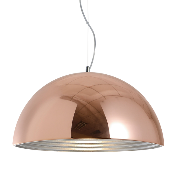 Pendelleuchte Mads - Stahl - 1-flammig - Kupfer - Durchmesser: 50 cm