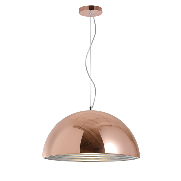 Pendelleuchte Mads - Stahl - 1-flammig - Kupfer - Durchmesser: 50 cm
