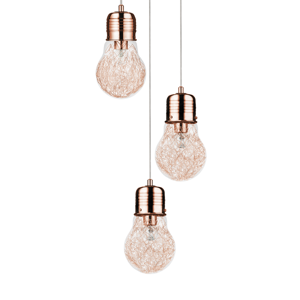 Pendelleuchte Bulb - Stahl - Durchmesser: 20 cm