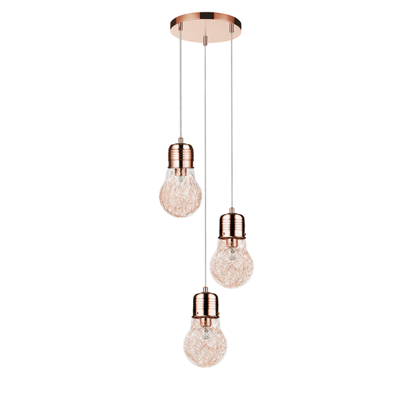 Pendelleuchte Bulb - Stahl - Durchmesser: 20 cm
