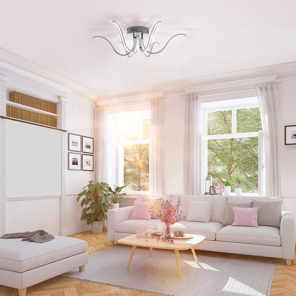 LED-Deckenleuchte Valerie III - Acrylglas / Eisen  - 6-flammig